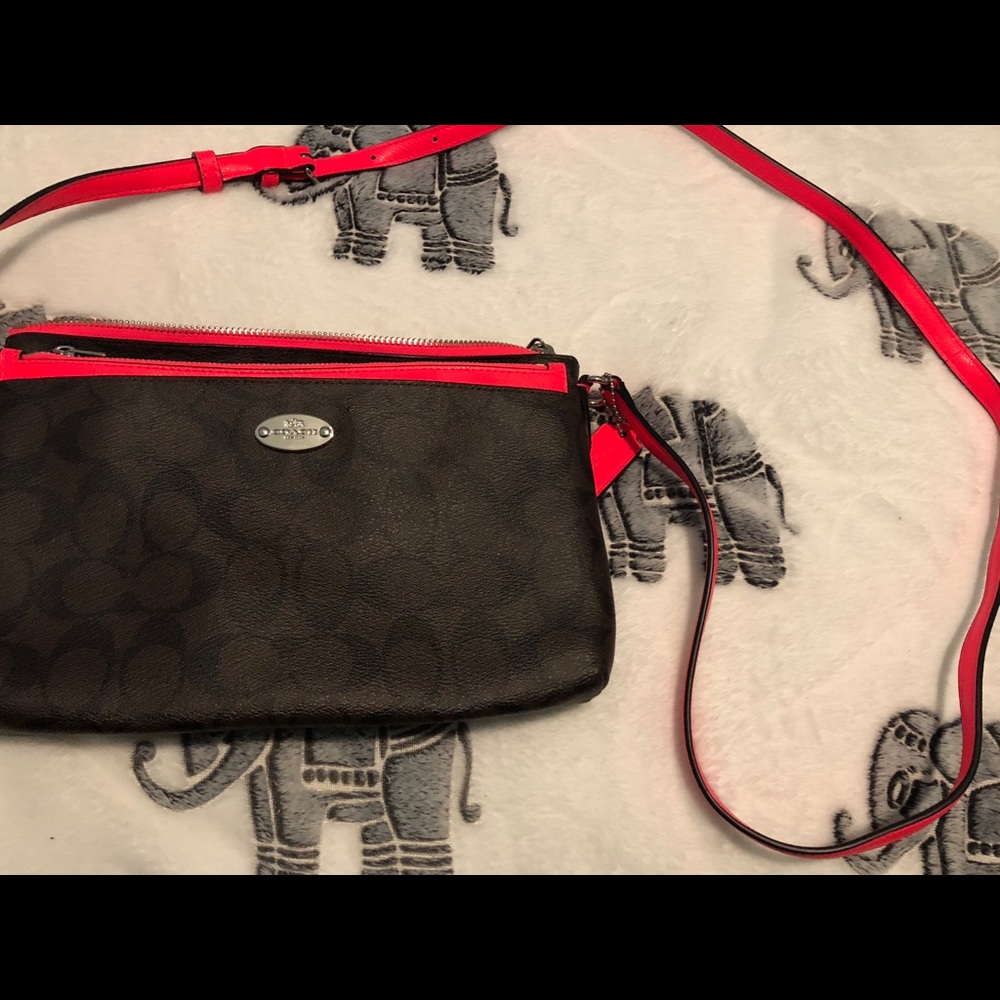 Coach Crossbody bag Hott Pink and Brown